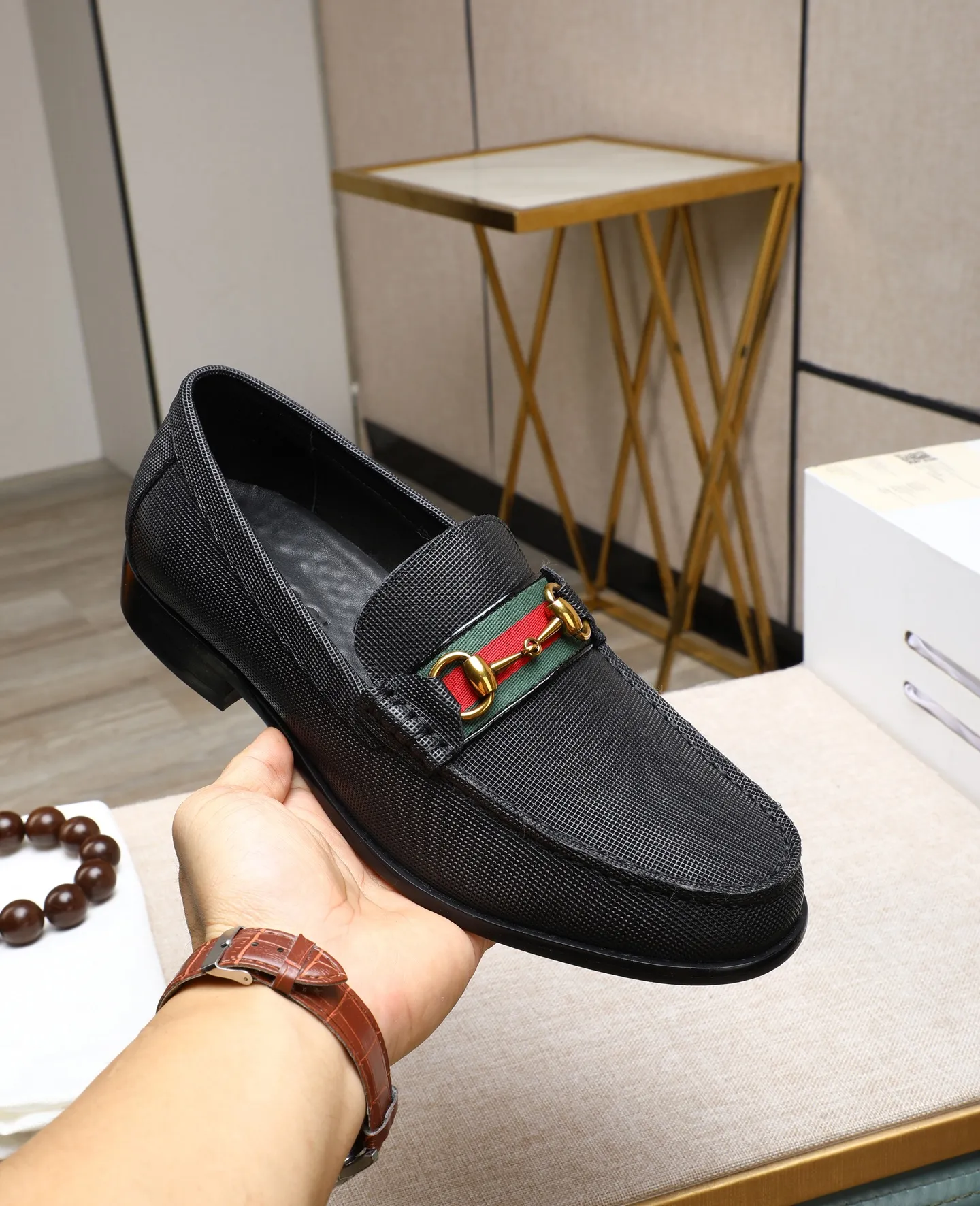 Men's shoes 💰500📛📛Original (water-dyed cow lining) GUCCI official website formal shoes🌀 Italian🇮🇹imported cowhide➕Top imported water-dyed cowhide lining💋Finely handmade Original bottom, the real thing looks better when photographed in person Standard size 38-44 (45 46 custom-made)